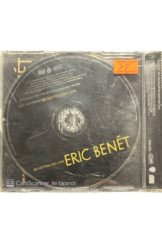 (PLAK DEĞİLDİR CD DİR) Eric Benet Why You Follow Me Maxi Single Cd