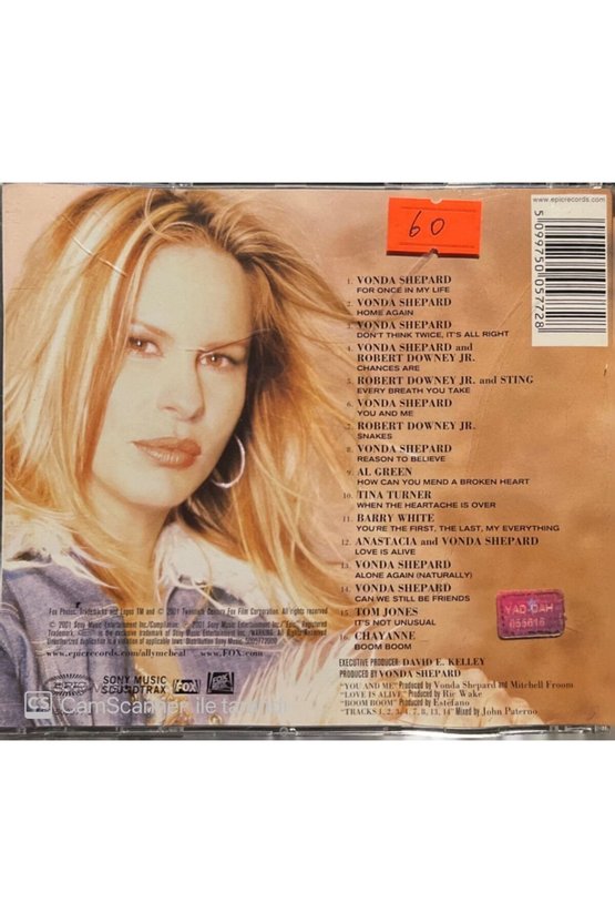 (PLAK DEĞİLDİR CD DİR) Ally Mcbeal For Once In My Life Soundtrack Cd