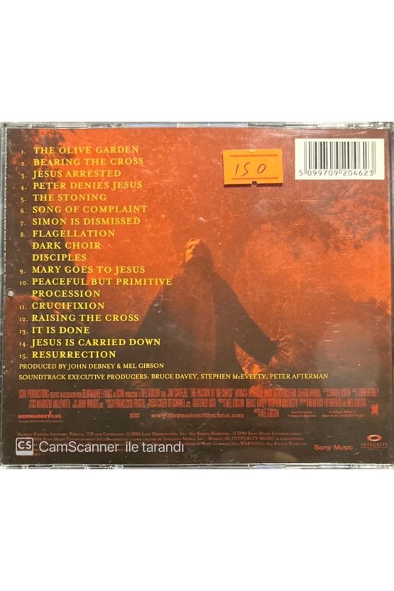 (PLAK DEĞİLDİR CD DİR) The Passion Of The Christ Soundtrack Cd