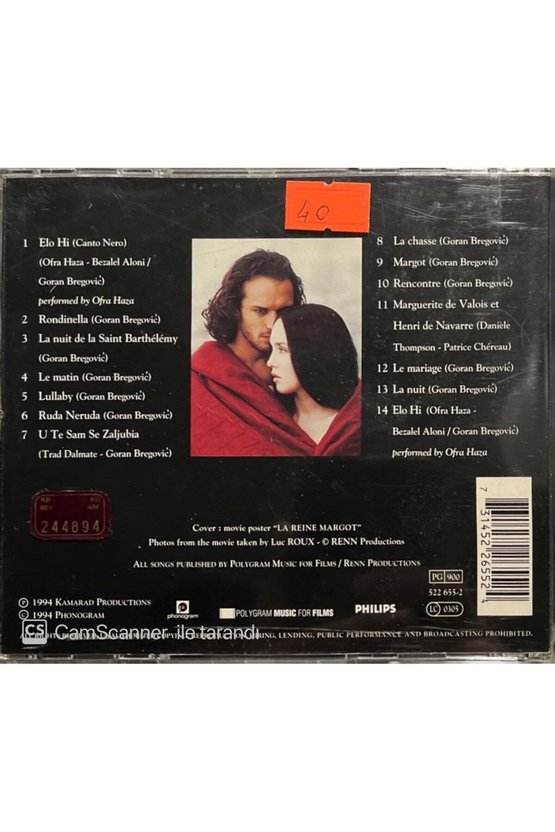 (PLAK DEĞİLDİR CD DİR) Queen Margot Soundtrack Cd