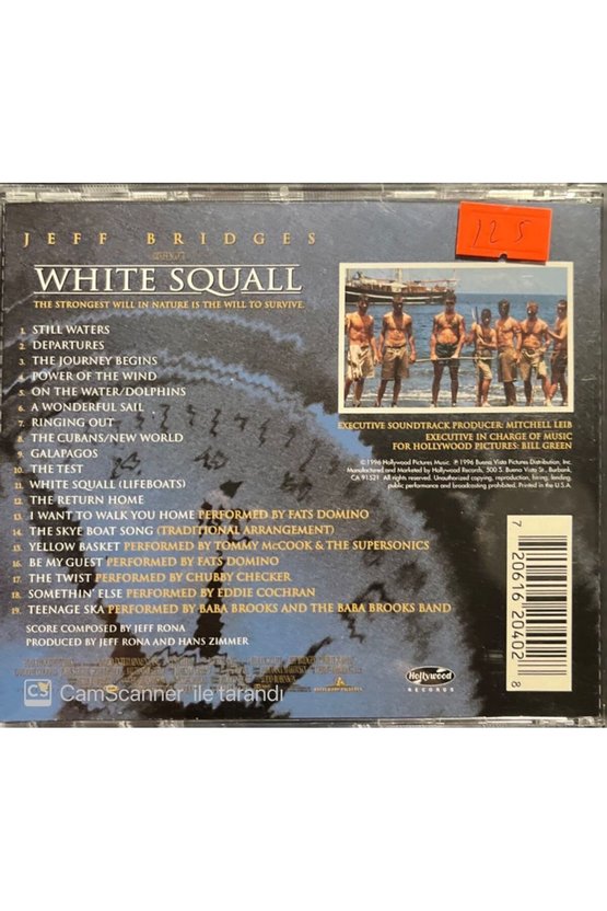 (PLAK DEĞİLDİR CD DİR) White Squall Soundtrack Cd