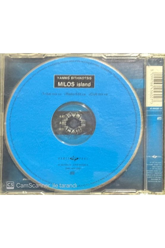 (PLAK DEĞİLDİR CD DİR) Yannis Bithikotsis Milos Island Maxi Single Cd