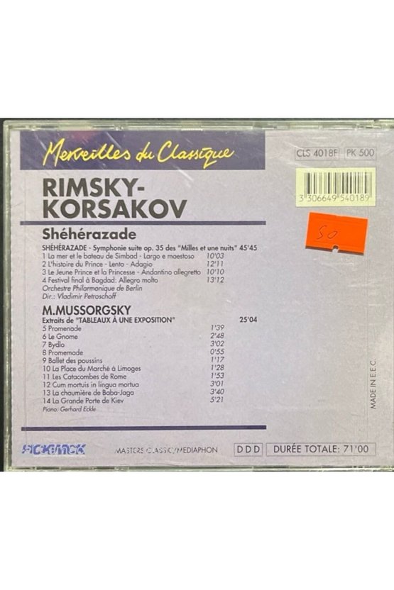 (PLAK DEĞİLDİR CD DİR) Rimsky Korsakov Sheherazade Op.35 Cd