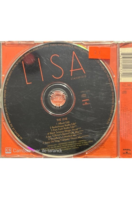 (PLAK DEĞİLDİR CD DİR) Lisa Stansfield The Line Maxi Single Cd