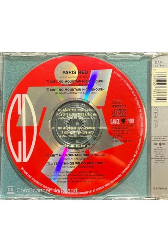 (PLAK DEĞİLDİR CD DİR) Paris Red Aint No Mountain High Enough Maxi Single Cd