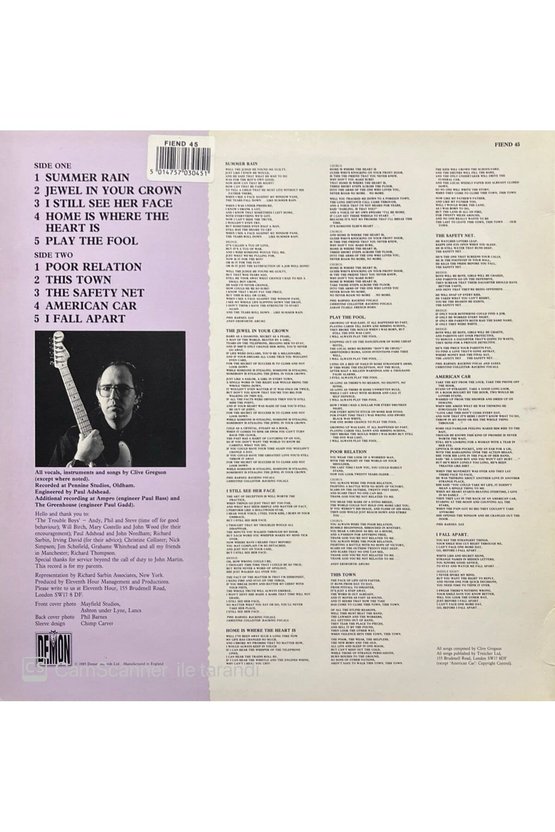 Clive Gregson Strange Persuasions LP Plak