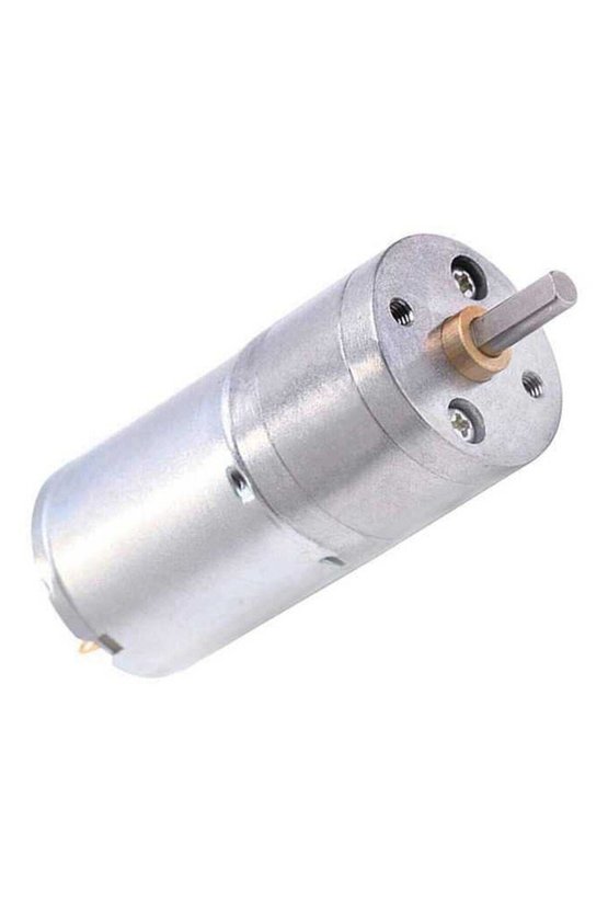 JGA25-370 12V 130 RPM Redüktörlü DC Motor 25mm Metal Dişli Kutu 4mm D Şaft Robotik Otomasyon ve Meka