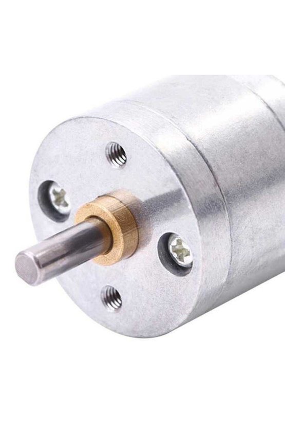 JGA25-370 12V 130 RPM Redüktörlü DC Motor 25mm Metal Dişli Kutu 4mm D Şaft Robotik Otomasyon ve Meka
