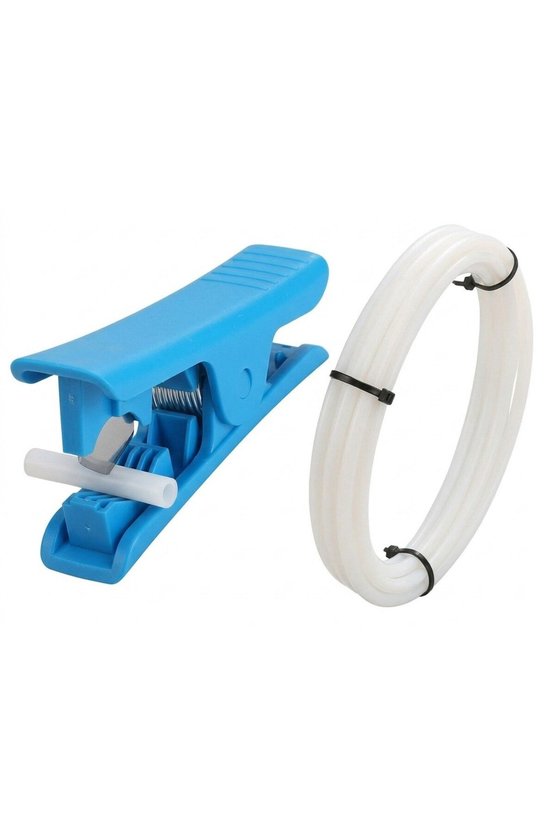 3DSWAY PTFE Bowden Boru 1.75mm ID 2mm OD 4mm Beyaz 1 Metre Kesici Kiti 3D Yazıcı Ekstruder Teflon Fi