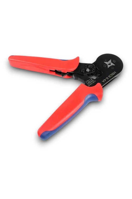 HSC8 6-4A Yüksük Sıkma Pensesi 0.25-10 mm² Dörtgen Cırcırlı Pres Kendinden Ayarlı Dört Çeneli Kablo