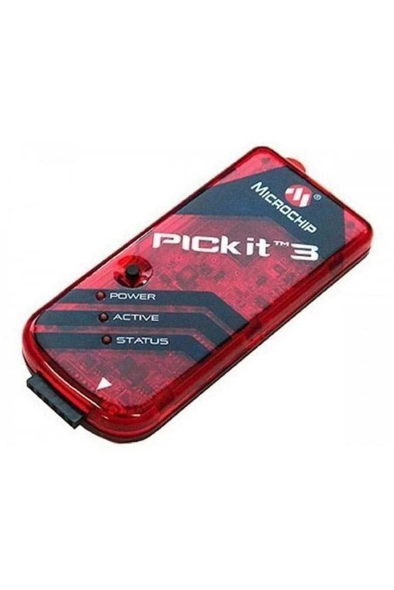 PICkit 3 Programlayıcı ve Hata Ayıklayıcı 6 Pin ICSP Arayüzlü Set Kırmızı Mini USB Kablosu ile Devre