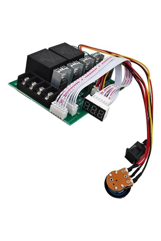 60A DC Motor PWM Hız Kontrol Kartı 10V-55V Dijital Ekranlı Sürücü İleri Geri Yön Şalterli Kademesiz