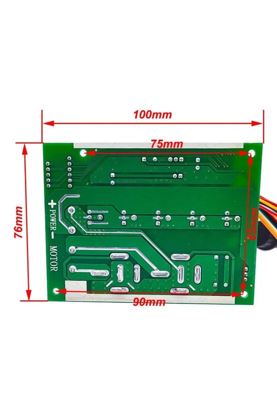 60A DC Motor PWM Hız Kontrol Kartı 10V-55V Dijital Ekranlı Sürücü İleri Geri Yön Şalterli Kademesiz
