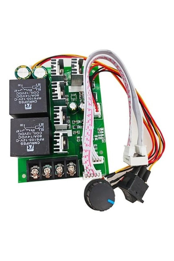 60A DC Motor PWM Hız Kontrol Kartı 10V-55V Dijital Ekranlı Sürücü İleri Geri Yön Şalterli Kademesiz
