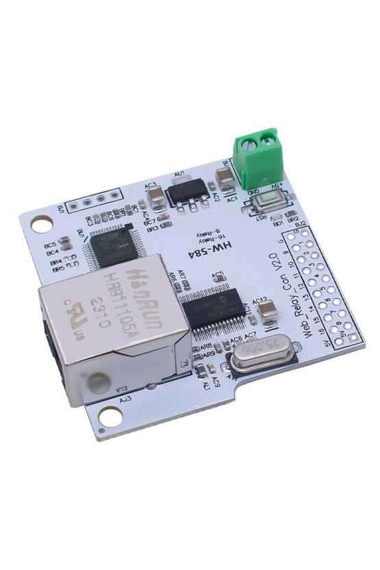 HW-584 16 Kanal Ethernet Web Röle Kontrol Kartı 5V RJ45 Ağ Modülü