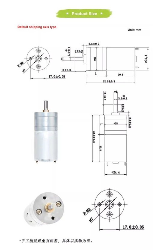 JGA25-370 12V 12 RPM Redüktörlü DC Motor 25mm Metal Dişli D Şaft 4mm Mil Yüksek Torklu Düşük Devirli