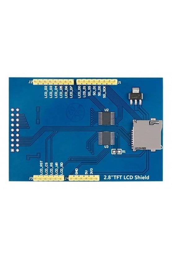 2.8 inç Dokunmatik TFT LCD Shield 240x320 Ekran Modülü SD Kartlı Dokunmatik Kalemli Proje Geliştirme