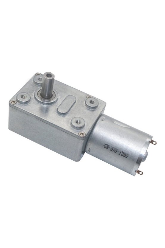 JGY370 12V 10 RPM L Redüktörlü DC Motor Yüksek Torklu Metal Dişli Sonsuz Vida Mekanizmalı Kendinden