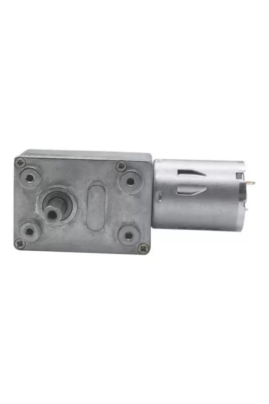JGY370 12V 10 RPM L Redüktörlü DC Motor Yüksek Torklu Metal Dişli Sonsuz Vida Mekanizmalı Kendinden