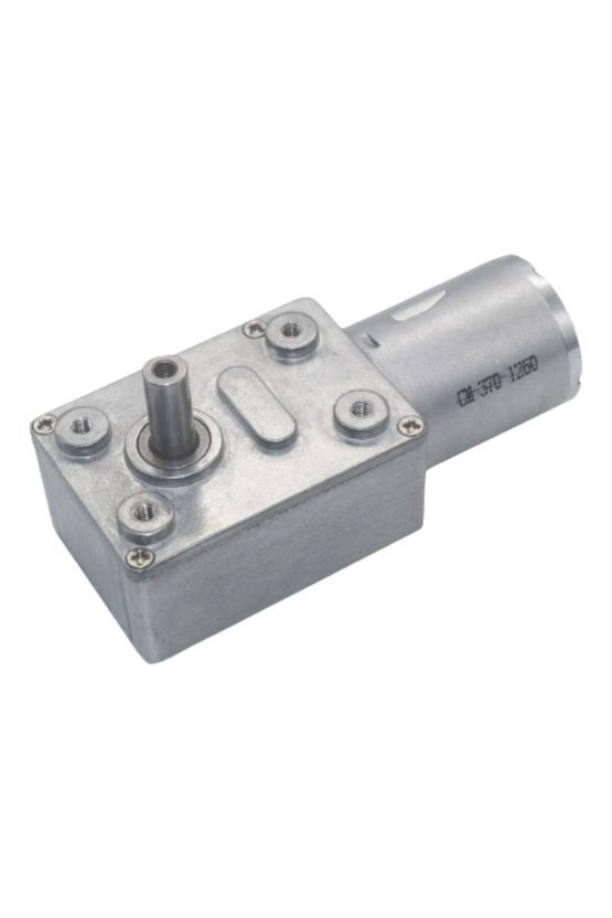 JGY370 12V 10 RPM L Redüktörlü DC Motor Yüksek Torklu Metal Dişli Sonsuz Vida Mekanizmalı Kendinden