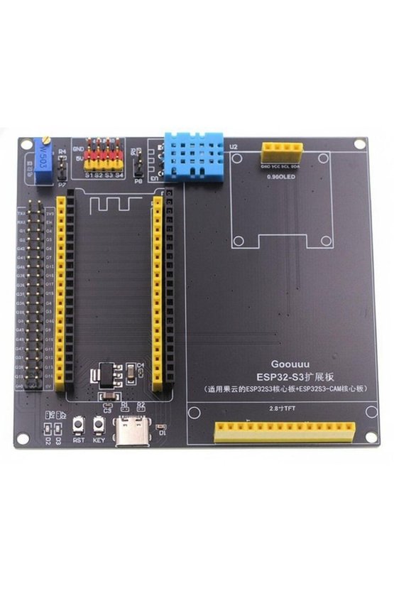 ESP32-S3-CAM N16R8 Gelistirme Kiti 2.8 Inc Dokunmatik TFT Ekranli Sensorlu Genisletme Seti