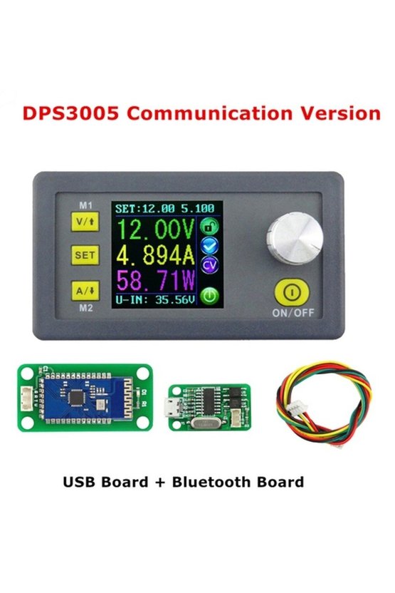 DPS3005-USB-BT Dijital Ayarlı Güç Kaynağı Modülü 0-32V 0-5A Renkli LCD Ekran Bluetooth USB