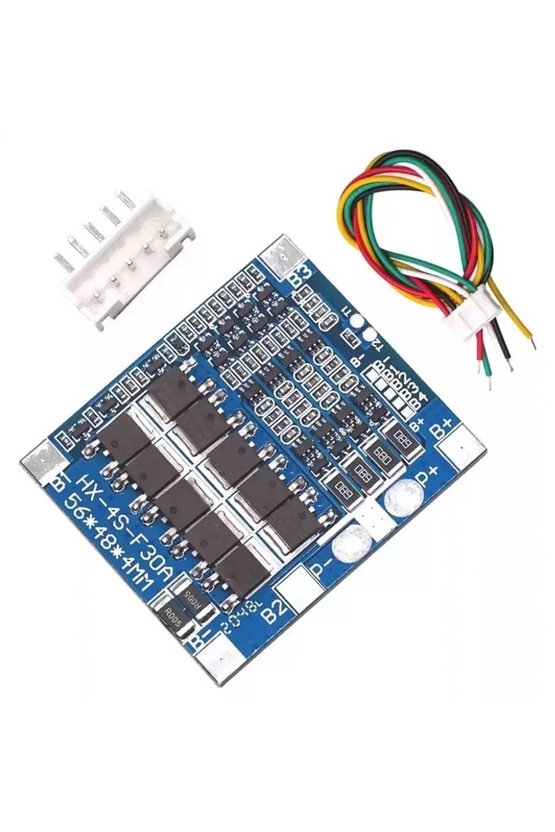 HX-4S-F30A Mavi 4S 30A 12.8V 14.6V LiFePO4 BMS Pil Koruma Devresi