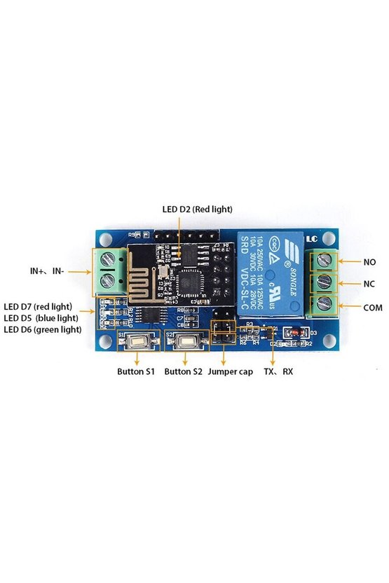 ESP8266 1 Kanal 5V ESP-01 WiFi Röle Modülü Akıllı Ev IoT Kartı
