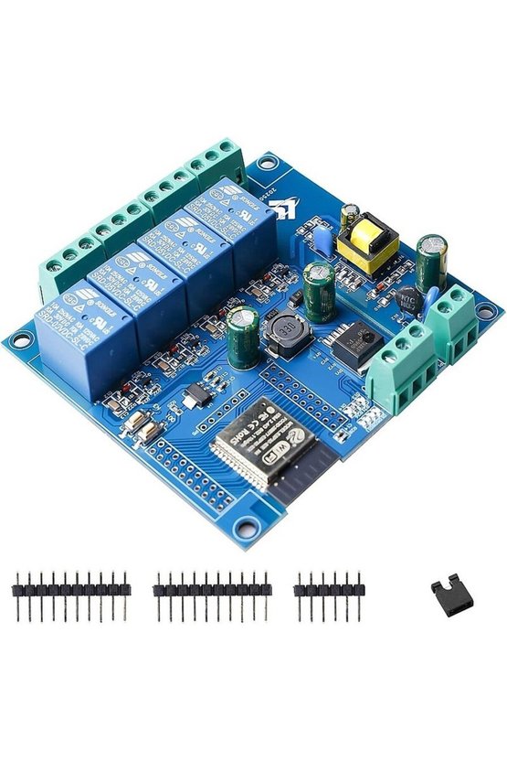 ESP32 Wi-Fi ve Bluetooth Destekli 4 Kanal Röle Kartı AC 220V DC 5-30V