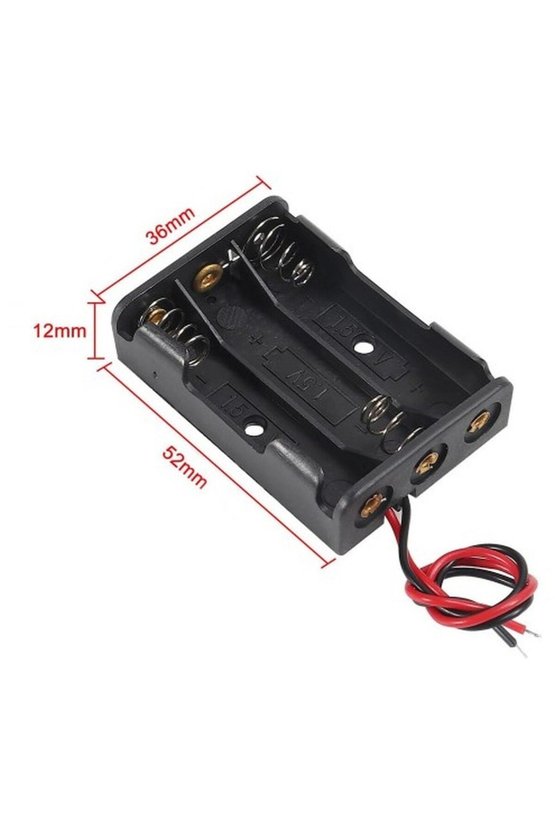 5 Adet 3lü AAA Pil Yatağı 4.5V Çıkışlı Açık Kasa Kablolu Yuva