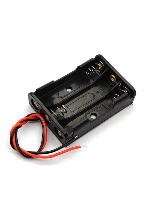 3 Adet 3lü AAA Pil Yatağı 4.5V Çıkışlı Açık Kasa Kablolu Yuva