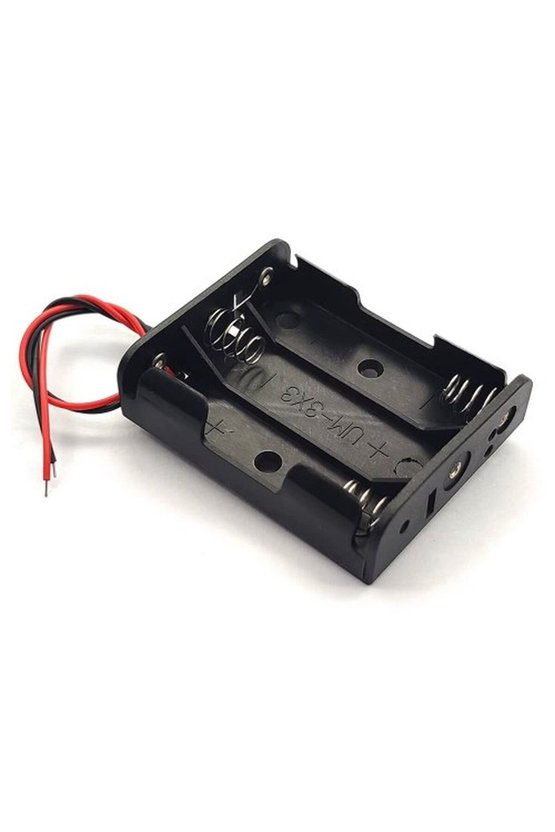 2 Adet 3lü AAA Pil Yatağı 4.5V Çıkışlı Açık Kasa Kablolu Yuva