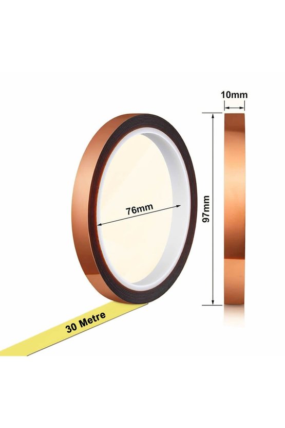 Kapton Bant 10mm X 30 Metre Yüksek Düşük Sıcaklık -73c 260c Termal Isıya Dayanıklı