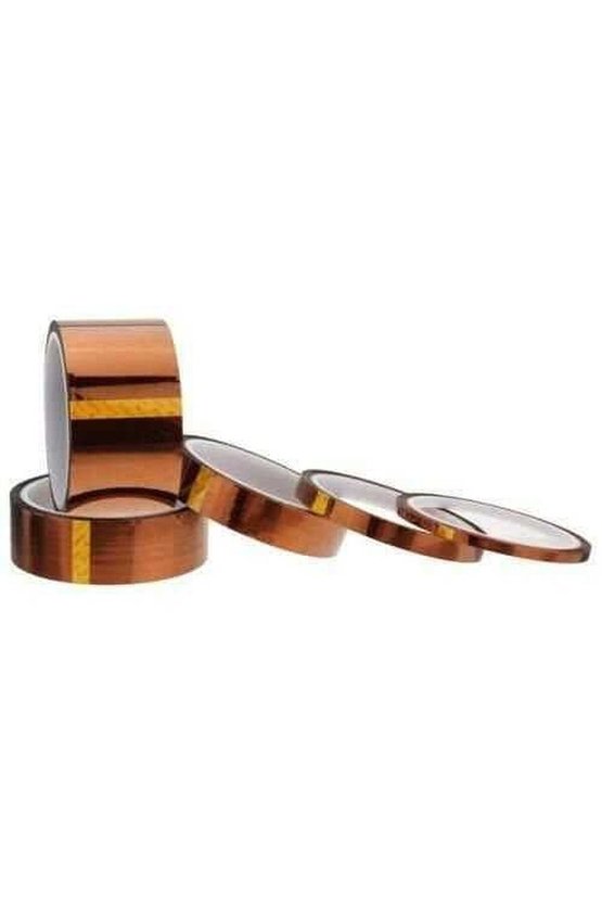 Isıya Dayanıklı Kapton Poliimid Bant 25mm 30 Metre Elektronik Yalıtım ve 3D Yazıcı Maskelemesi