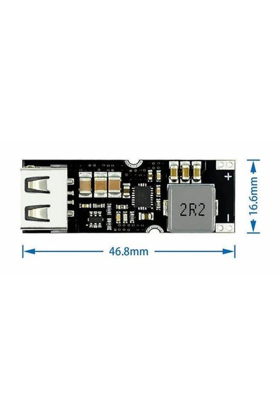 TPS61088 3.7V Lityum İyon Uyumlu USB Çıkışlı Hızlı Şarj Step-Up Boost Voltaj Yükseltici Devre Kartı