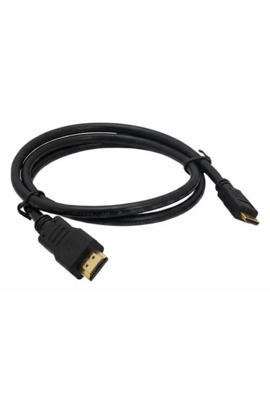 Mini HDMI to HDMI Görüntü ve Ses Aktarım Kablosu 1.5 Metre Siyah