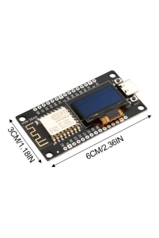 NodeMCU ESP8266 0.96 İnç OLED Ekranlı WiFi Geliştirme Modülü