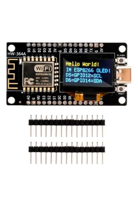 NodeMCU ESP8266 0.96 İnç OLED Ekranlı WiFi Geliştirme Modülü