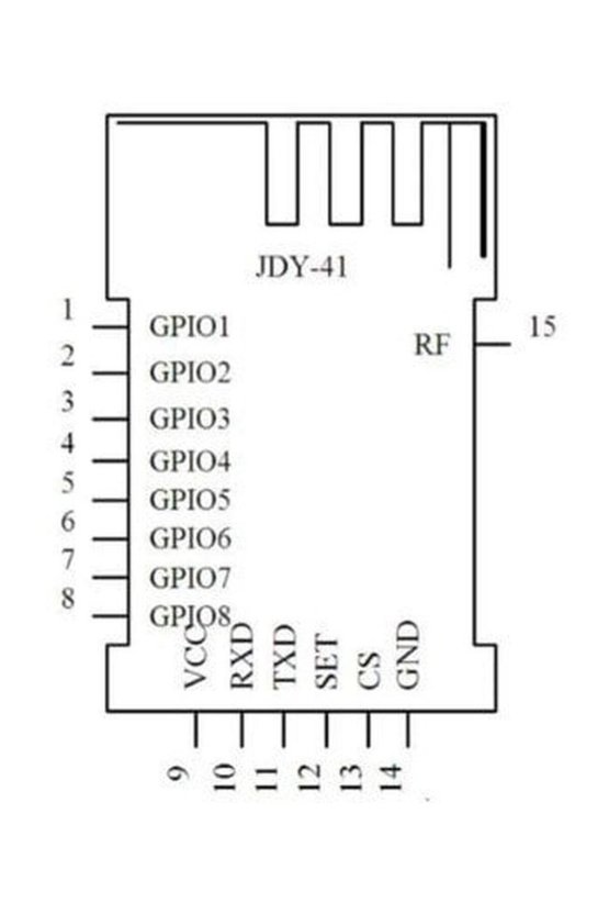 JDY-41 2.4GHz Kablosuz Seri Port RF Alıcı Verici Transceiver Modül