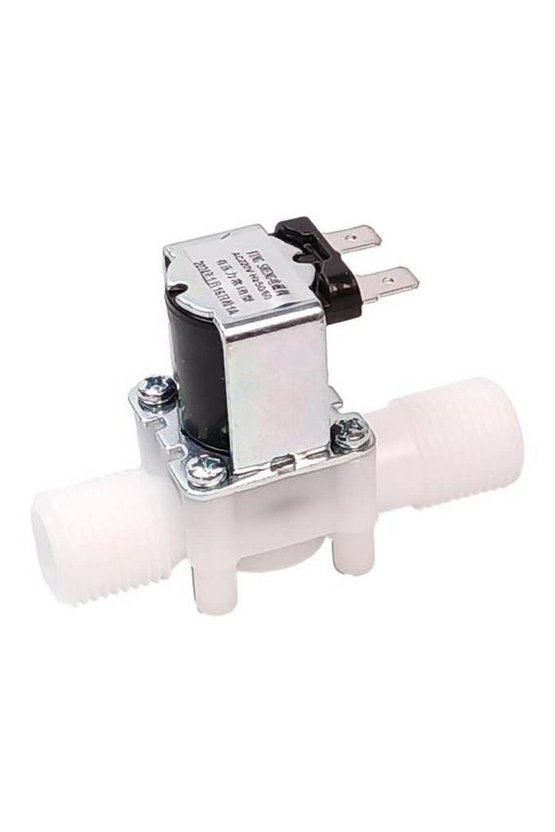 220V 12 İnç Plastik Gövdeli Su Solenoid Valf Normalde Kapalı