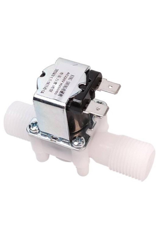 220V 12 İnç Plastik Gövdeli Su Solenoid Valf Normalde Kapalı