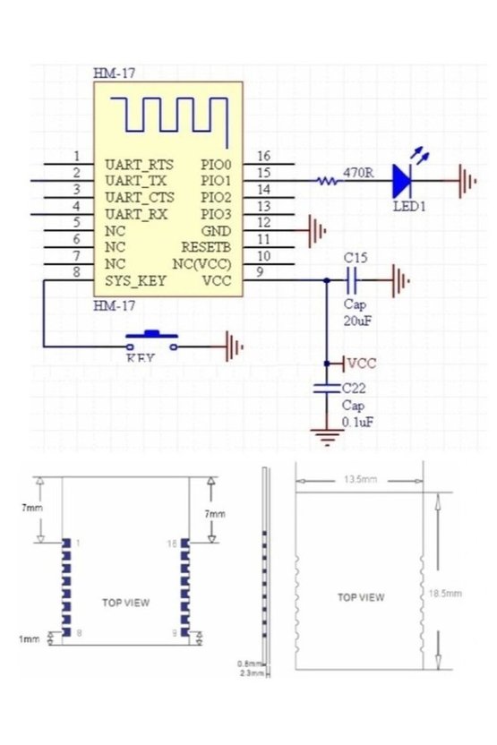 HM-17 Bluetooth 4.1 BLE Modülü CC2640 UART Kablosuz İletişim