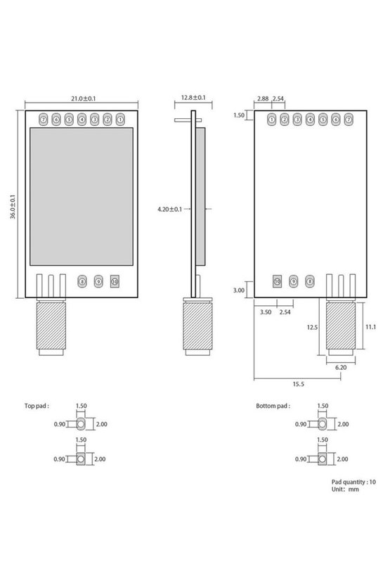 E220-900T22D 868MHz 915MHz 22dBm LoRa Kablosuz İletişim Modülü