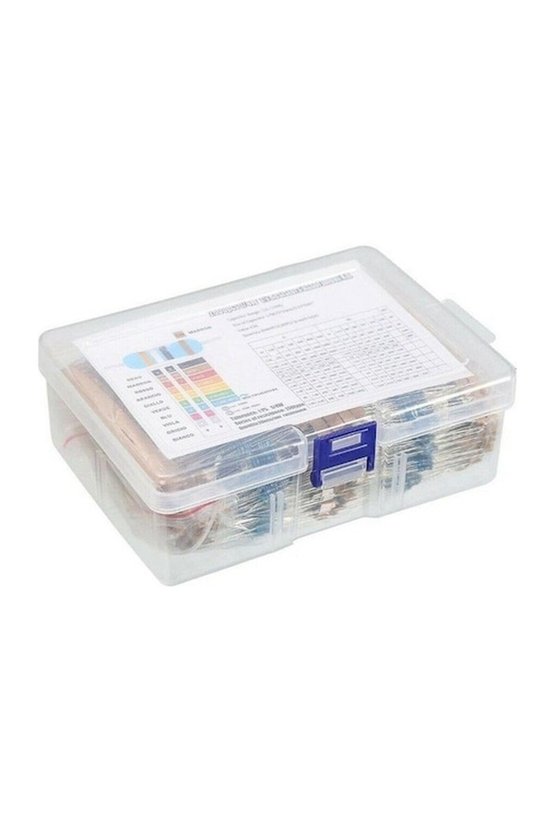 2600 Parça 14W Metal Film Direnç Seti %1 Tolerans 130 Çeşit Şeffaf Kutulu