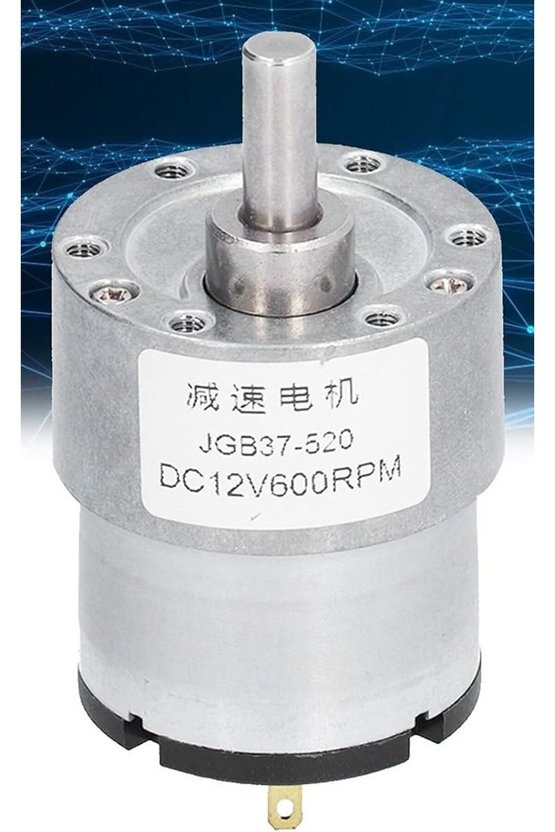 12V 35mm 319 RPM Redüktörlü DC Motor JGB37-520