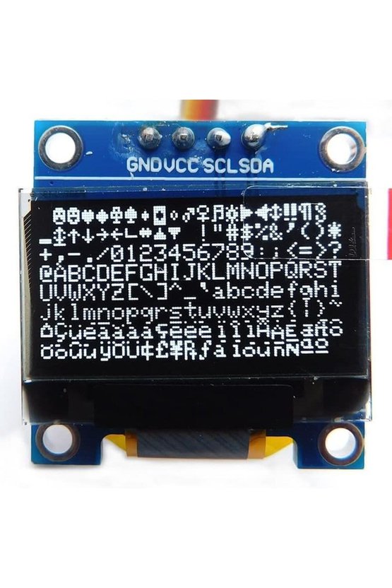 0.96 inç Beyaz OLED LCD Ekran Modülü 128x64 Piksel I2C Seri IIC