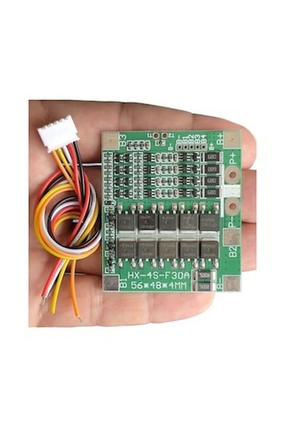 4S 30A LiFePO4 BMS Balanslı Batarya Koruma ve Şarj Devre Kartı 3.2V (HX-4S-F30A)
