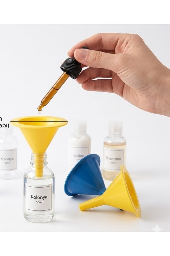 Mini Plastik Huni 5 cm Ağız Çapı 6 cm Boy - Parfüm, Esans ve Dar Ağızlı Şişe Doldurma Aparatı