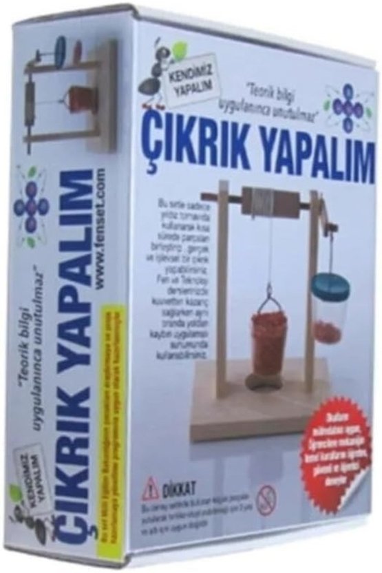 Eğitici Ahşap Çıkrık Yapım Seti - STEM Destekli Basit Makineler Fen Bilimleri Deney Kiti