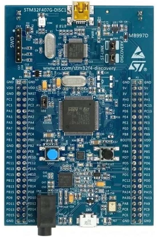 STM32F407G-DISC1 Discovery Geliştirme Kartı - ARM Cortex-M4, Dahili ST-LinkV2, Orijinal ST